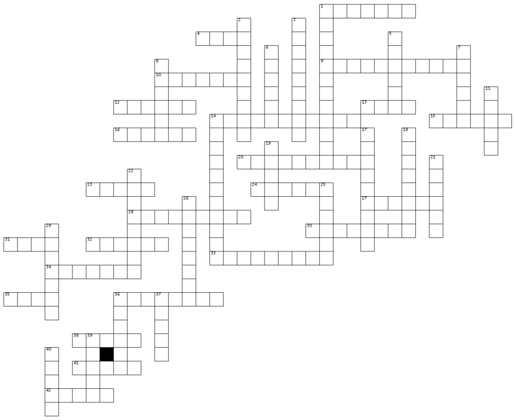 The Grey Wolf Book Club Friends Crossword Puzzle